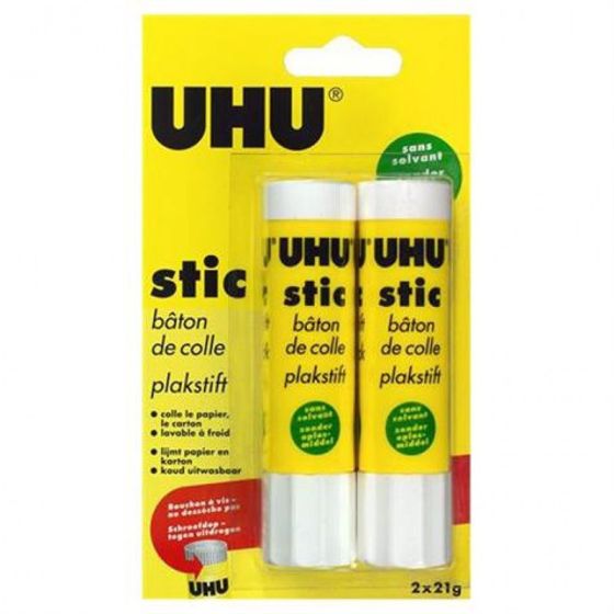 UHU 2 STICS BLANC 21G IM#2250