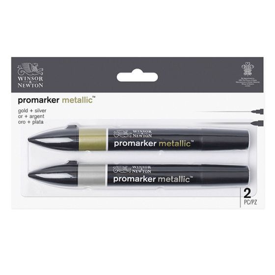 SET 2 PROMARKER METALIC OR ET ARGENT IM#2277