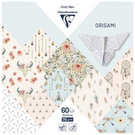 ORIGAMI 60 FEUILLES - BOHEME CHIC