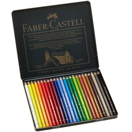 BOITE METAL POLYCHROMOS X24 FABER CASTELL