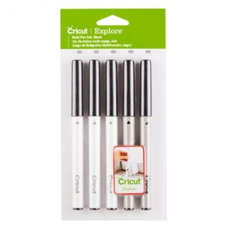 CRICUT EXPLORE/MAKER - 5 STYLOS MULTI-TAILLE NOIR