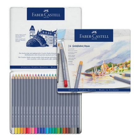 BOITE METAL 24 GOLDFABER AQUA FABER CASTELL