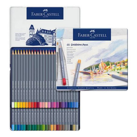 BOITE METAL 48 GOLDFABER AQUA FABER CASTELL