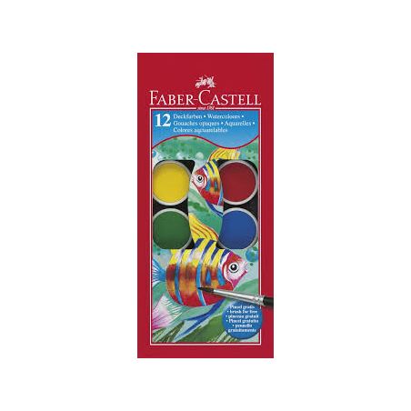 PASTILLES DE GOUACHE x12 FABER CASTELL