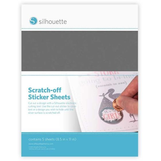 SILHOUETTE AUTOCOLLANTS A GRATTER ARGENT IM#3064