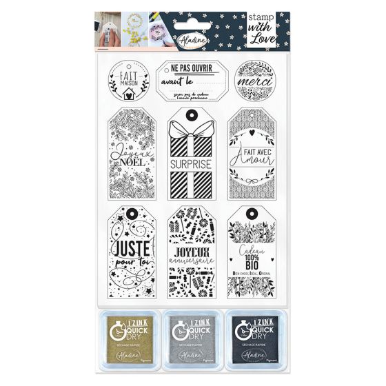 STAMP WITH LOVE ETIQUETTES    CADEAUX IM#3171