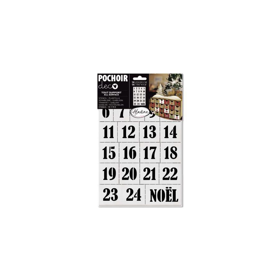 POCHOIR DECO CALENDRIER AVENT IM#3185