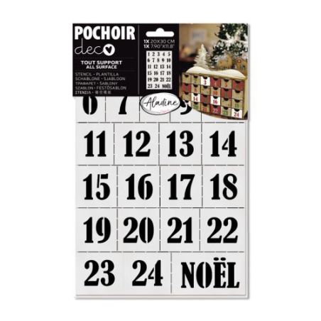 POCHOIR DECO CALENDRIER AVENT