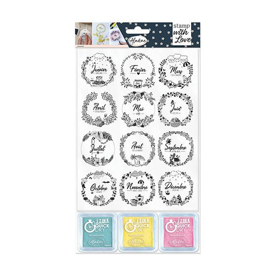 STAMP WITH LOVE COURONNES - MOIS IM#3201