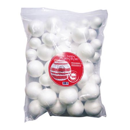 40 BOULES POLYSTYRENE 5 ET 7 CM