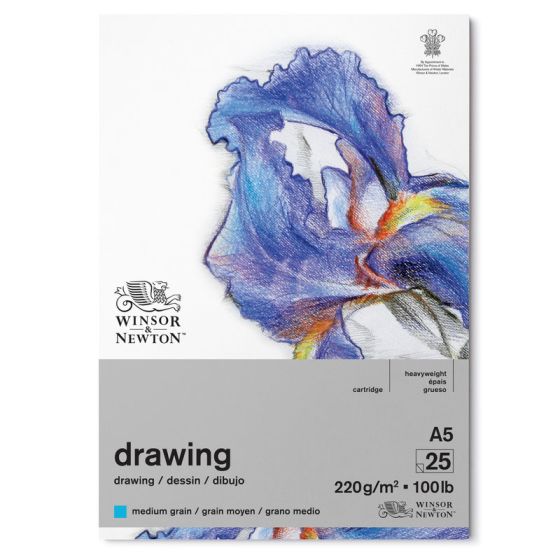 BLOC PAPIER DESSIN GRAIN MOYEN 220G Dimension:A5IM#3499