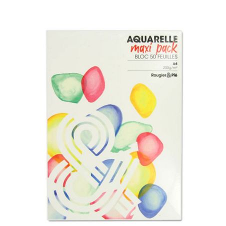 ROUGIER&PLE MAXI BLOC AQUARELLE 200G 50 FEUILLES