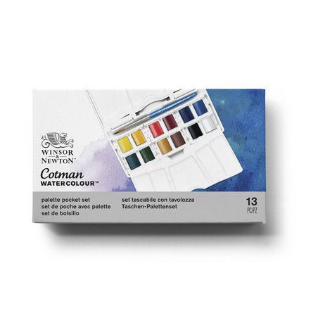 BOITE AQUARELLE COTMAN 12 DEMI-GODET