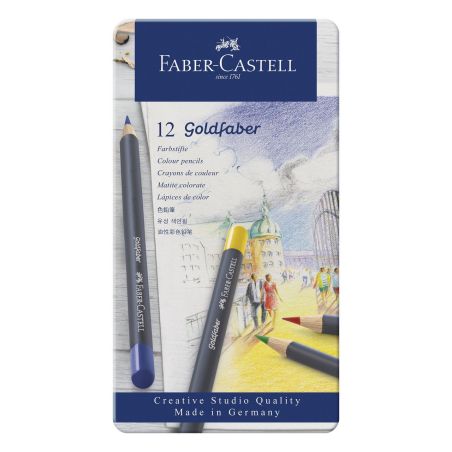 BOITE METAL 12 GOLDFABER FABER CASTELL