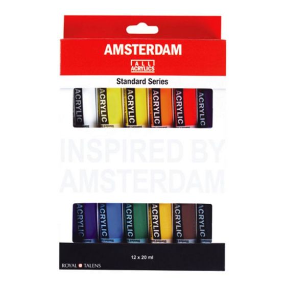 SET 12 PEINTURES ACRYLIQUE 12X20ML 