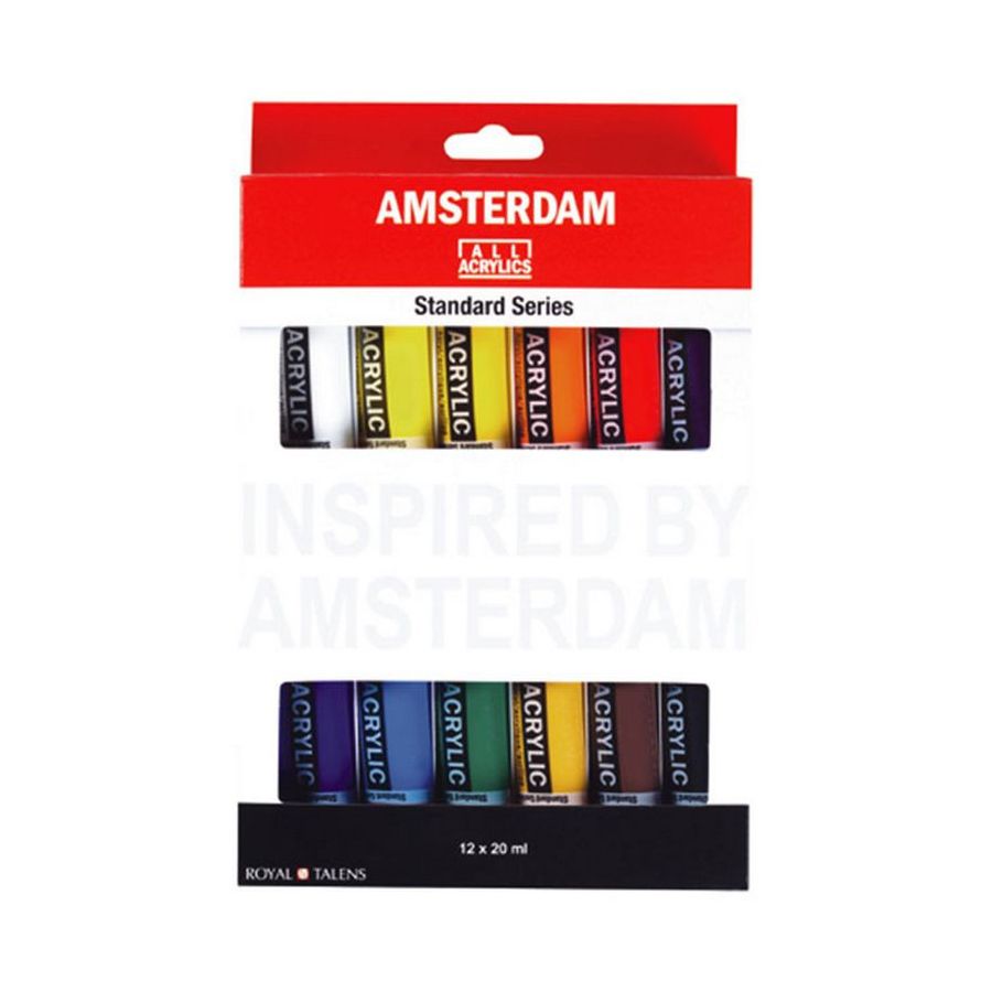 SET 12 PEINTURES ACRYLIQUE 12X20ML 