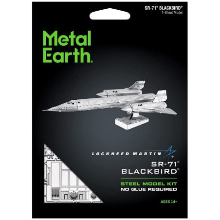 METAL EARTH - MAQUETTE 3D - AVIATION - SR-71 BLACKBIRD 10.1X5.2X3CM