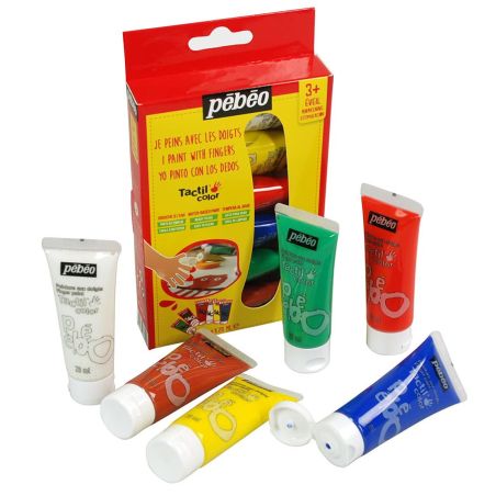 PEBEO - SET  DECOUVERTE PEINTURE AUX DOIGTS TACTIL COLOR