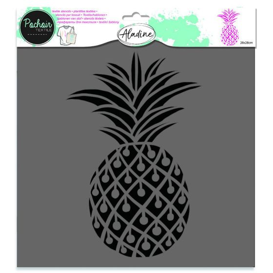 POCHOIR TEXTILE - ANANAS 