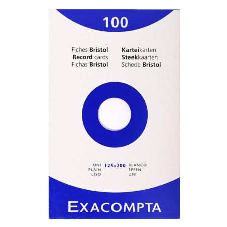 EXACOMPTA ETUI 100 FEUILLES BRISTOL BLANC 210G