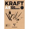 CLAIREFONTAINE - BLOC KRAFT BRUN 90G