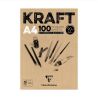 CLAIREFONTAINE - BLOC KRAFT BRUN 90G