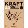 CLAIREFONTAINE - BLOC KRAFT BRUN 90G