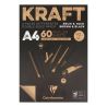 CLAIREFONTAINE - BLOC KRAFT BI-FACE COLLE MARRON/NOIR 60F 90G