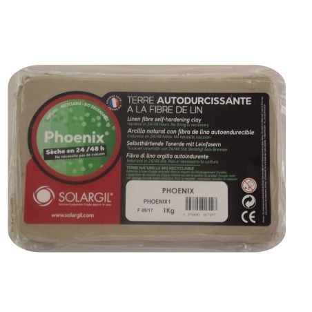 ARGILE PHOENIX PATE NATURELLE AUTO-DURCISSANTE RECYCLABLE 1KG