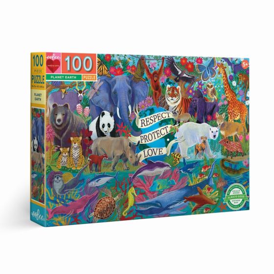 PUZZLE - EEBOO- PLANETE TERRE 100 PCS IM#5911