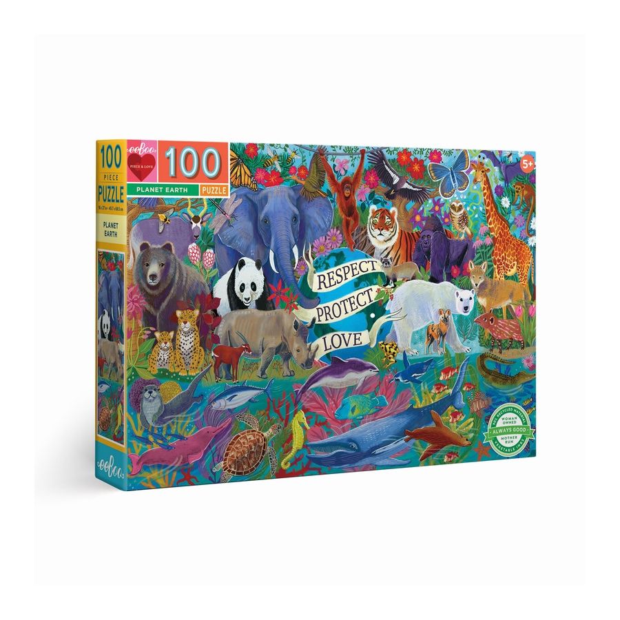 PUZZLE - EEBOO- PLANETE TERRE 100 PCS IM#5911