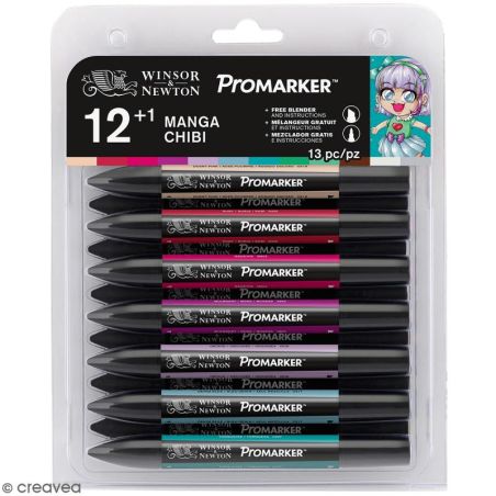 SET DE 12+1 PROMARKER - MANGA CHIBI