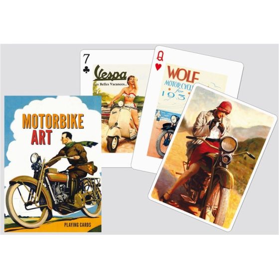 PIATNIK - JEU DE 55 CARTES MOTORBIKE ART IM#6004