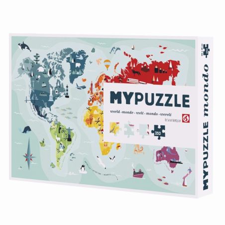 HELVETIQ JEUX - MYPUZZLE MONDE 252 PIECES