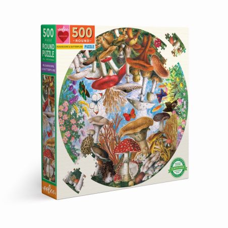 PUZZLE - MUSHROOMS AND BUTTERFLIES 500 PIECES