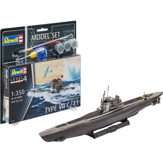 REVELL - MAQUETTE SOUS-MARIN ALLEMAND TYPE VII C/41 IM#6052