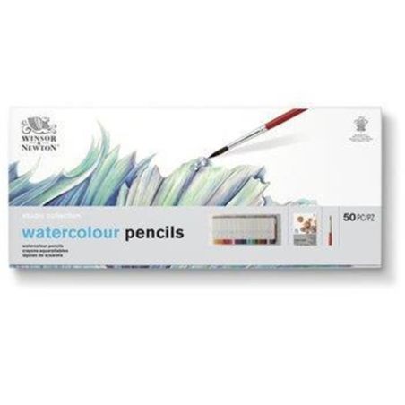 WINSOR & NEWTON COFFRET CRAYONS DE COULEUR AQUARELLABLES STUDIO COLLECTION 50PCS