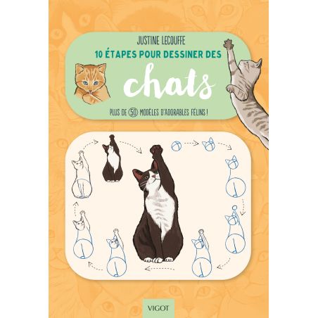 10 ETAPRES POUR DESSINER LES CHATS (LECOUFFE)