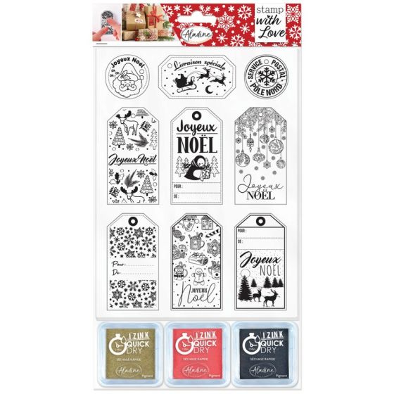 STAMP WITH LOVE ETIQUETTES - CADEAUX NOEL IM#6453