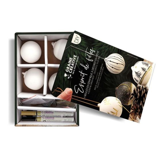 COFFRET BOULES NOEL A DECORER IM#6576