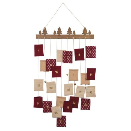 CALENDRIER DE L'AVENT A SUSPENDRE 44 X 95CM, SACHET 1 SET