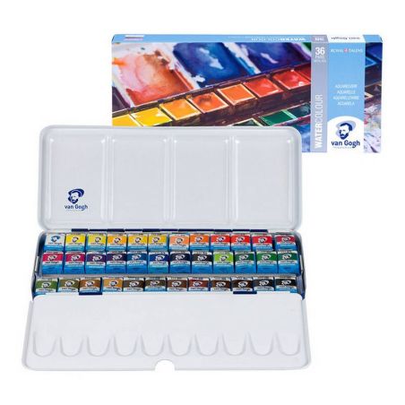 SET AQUARELLE VAN GOGH 36 GODETS ET 1 PINCEAU