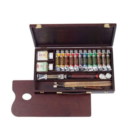 COFFRET EN BOIS DE PEINTURE A L'HUILE REMBRANDT 40ML PROFESSIONAL