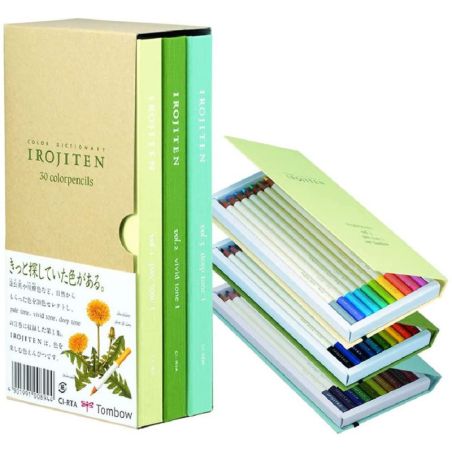 CRAYONS DE COULEURS IROJITEN SET RAINFOREST TOMBOW 30 PCS