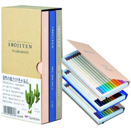 CRAYONS DE COULEURS IROJITEN SET WOODLANDS TOMBOW 30 PCS