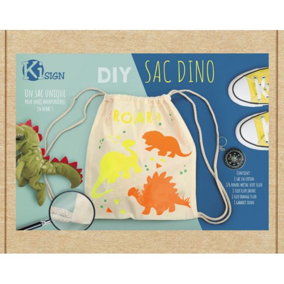 KIT CUSTO TOTE BAG DINOSAURES