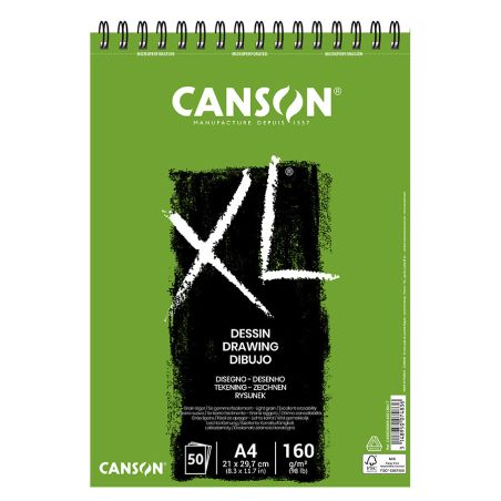 BLOC CANSON XL DESSIN 160G GRAIN FIN