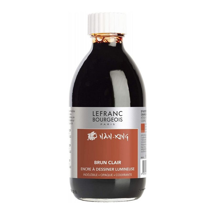 ENCRE DE COULEUR INDELEBILE NAN-KING 250ML LEFRANC BOURGEOIS Couleur:BRUNIM#8672