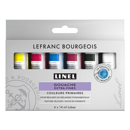 SET DE TUBES DE GOUACHE EXTRA FINE LINEL 14ML LEFRANC BOURGEOIS