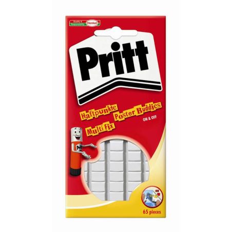 POCHETTE DE 65 PASTILLES ADHESIVES REPOSITIONNABLES BLANCHES PRITT